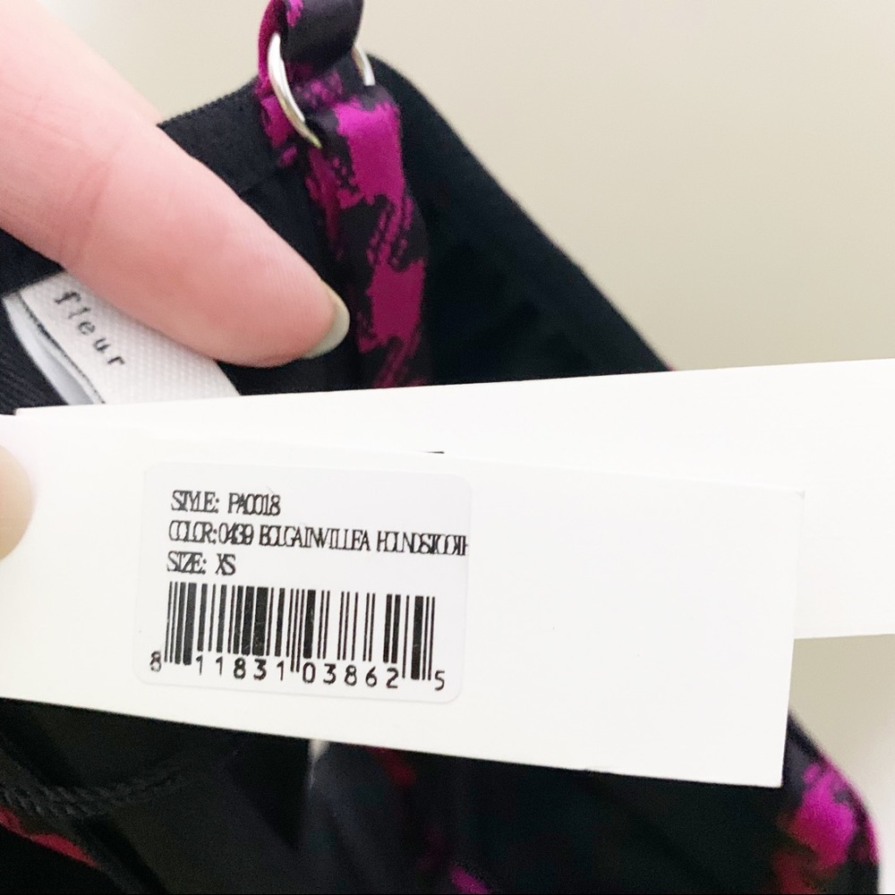 Fleur du Mal Houndstooth Bustier in Bougainvillea - Picture 7 of 7